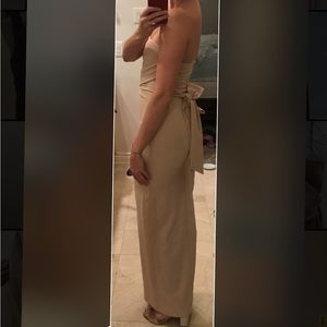 Lulu’s Own the Night Strapless Maxi Dress - Beige